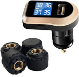 Vesafe Wireless Tire Pressure Monitoring System (TPMS), with 4 External Cap sensors