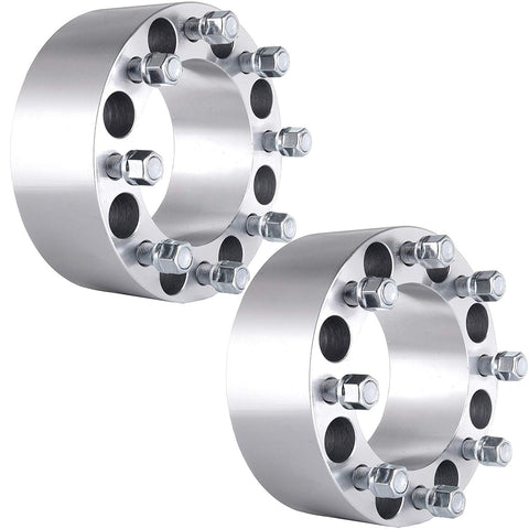 ECCPP 8 Lug Wheel Spacers Adapters 8x6.5 to 8x6.5 hub 125MM 3" 75MM fits for Dodge RAM 2500 3500 DUALLY HD Ford F250 F350 Econoline 250 350 with 9/16" x18 Studs & Lug Nuts