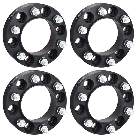 PUENGSI Wheel Spacer 6x5.5 to 6x5.5 1.5"(38mm) 6 Lug 106mm 4PCS Black Hub Centric Wheel Adapters Fit for Toyota 4-Runner/Toyota FJ Cruiser/Toyota Sequoi/Toyota Tacoma/Toyota Tundra